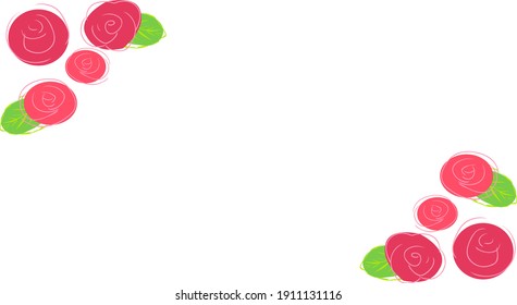 Simple illustration frame of roses