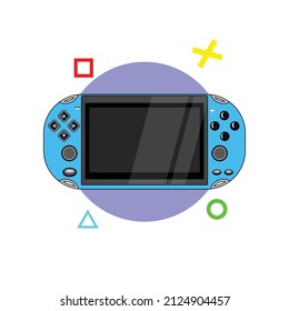 A simple illustration of a game console, suitable as a complementary object for your project needs