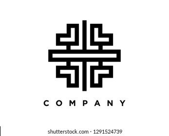 simple illustration geometric logo