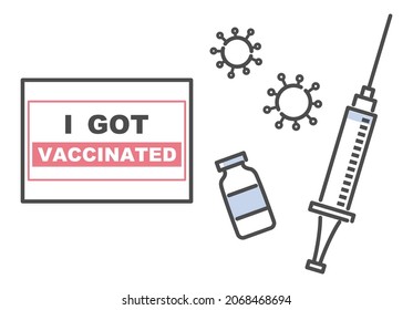simple illustration of getting vaccinated