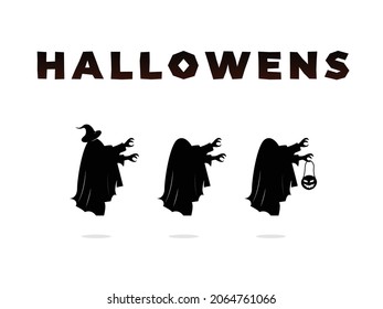 
simple illustration of a ghost carrying a small bucket
