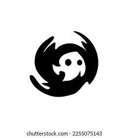 Simple illustration of ghost in white background