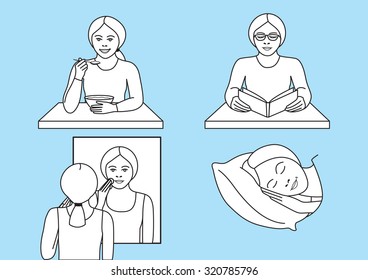 Simple illustration of a girl