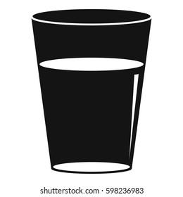 Simple illustration of glass water vector icon for web