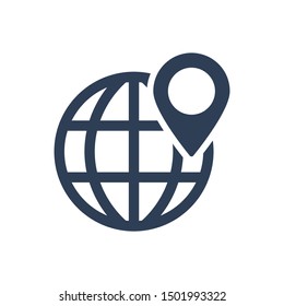 Simple Illustration Of Global Location Icon