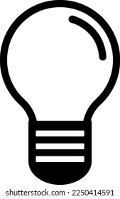 A simple illustration of a glowing light bulb