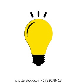 Uma ilustração simples de uma lâmpada incandescente simbolizando uma ótima ideia ou solução