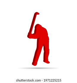 Simple illustration of a golf athlete