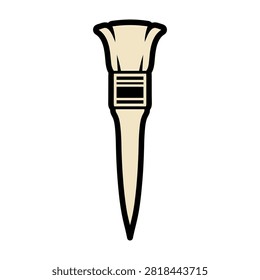 A simple illustration of a golf tee marker, isolated on a white background, symbolizing sports equipment and golfing accessories