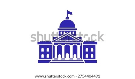 Simple illustration of government building