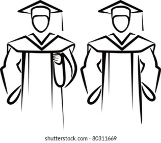 simple illustration with a graduate