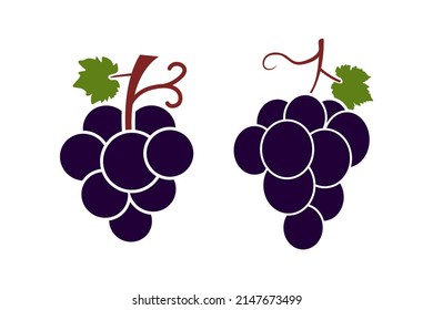 Simple Illustration Of Grape Fruit Vector