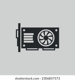 Simple illustration of graphics card GPU.