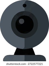 Ilustración simple de la cámara web gris