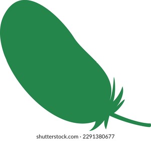 simple illustration of green feather