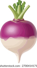 Ilustración simple de un vegetal de hoja verde sobre un fondo blanco
