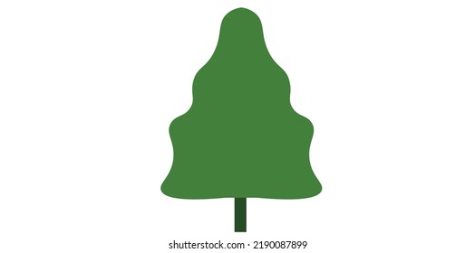simple illustration of green tree christmas tree icon simple xmas tree