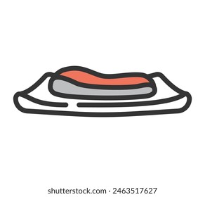 Una simple ilustración del salmón a la parrilla