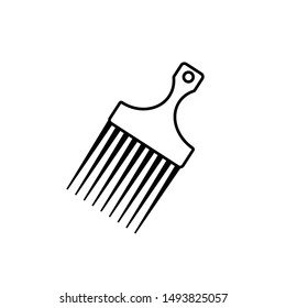 Simple illustration hair comb salon icon  beauty outline icon stock vector. Isolated on white background.