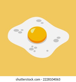 Simple illustration of half boiled egg