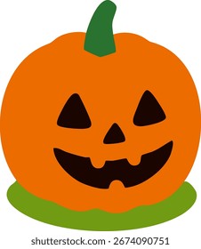 Una ilustración simple de una calabaza de Halloween