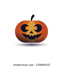 Simple illustration of Halloween pumpkin, Jack'O Lantern illustration vector