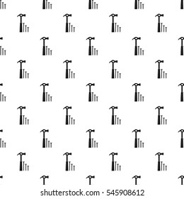 Simple illustration of hammer and nails vector pattern for web