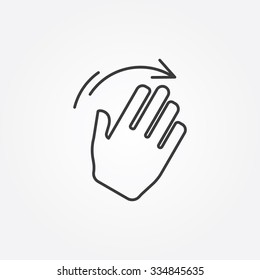 Simple Illustration of a Hand Gesture: Flip