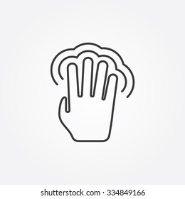 Simple Illustration of a Hand Gesture: Palm Bump

