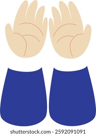 Simple Illustration of hand praying