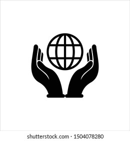 Simple illustration of hands icon for web design. flat vector illustration for logo.