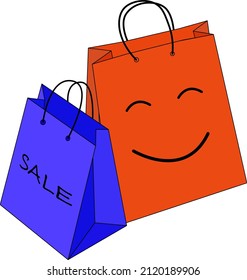 simple illustration of Happy Bag.