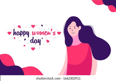 simple illustration of happy women's day