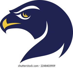 Simple Illustration of Hawk Head