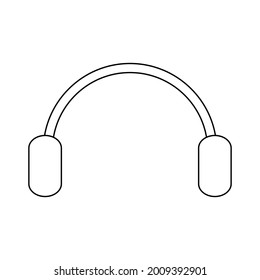 Simple illustration of headphones Personal computer component icon