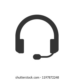 Simple illustration of a headset icon
