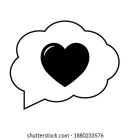 Simple illustration of heart icon for St. Valentines Day