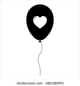 Simple illustration of heart icon for St. Valentines Day