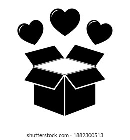 Simple ilustración del icono del corazón para el Día de San Valentín