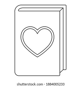 Simple illustration of heart icon for St. Valentines Day