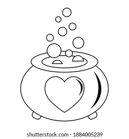Simple ilustración del icono del corazón para el Día de San Valentín