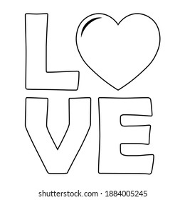 Simple illustration of heart icon for St. Valentines Day