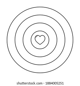 Simple illustration of heart icon for St. Valentines Day