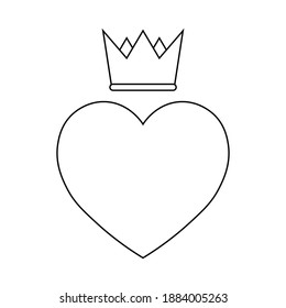 Simple ilustración del icono del corazón para el Día de San Valentín