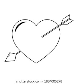 Simple illustration of heart icon for St. Valentines Day