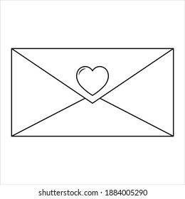 Simple ilustración del icono del corazón para el Día de San Valentín