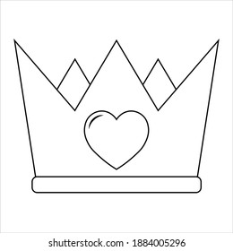 Simple illustration of heart icon for St. Valentines Day