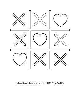 Simple ilustración del icono del corazón para el Día de San Valentín