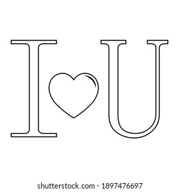 Simple illustration of heart icon for St. Valentines Day