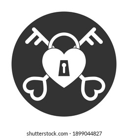 Simple illustration of heart icon for St. Valentines Day